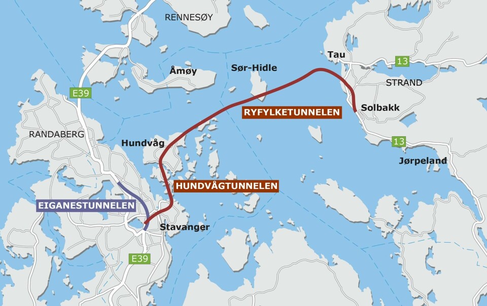 Du får bare én mulighet: Ryfastløpet 5. oktober 2019 Ryfastsambandet-kart
