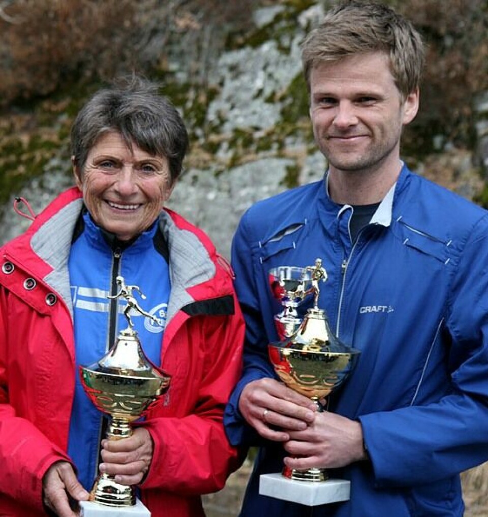 Brakdebut for Steinsland Bygdemaraton Vera_Nystad_og_Joern_Hjoerungnes