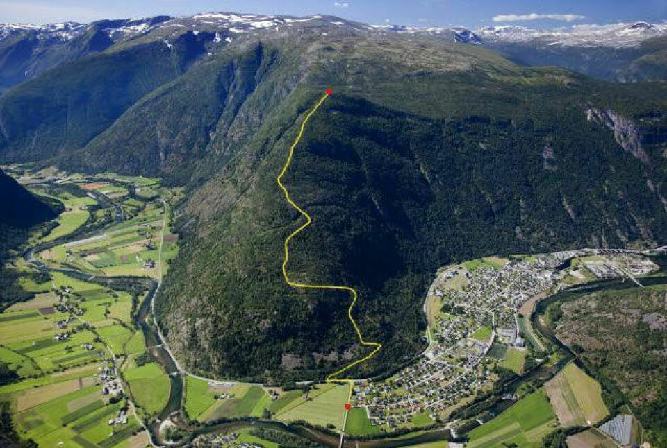 Storehaugen Opp i Lærdal for sjette gong 29. mai storopp_Luftfoto