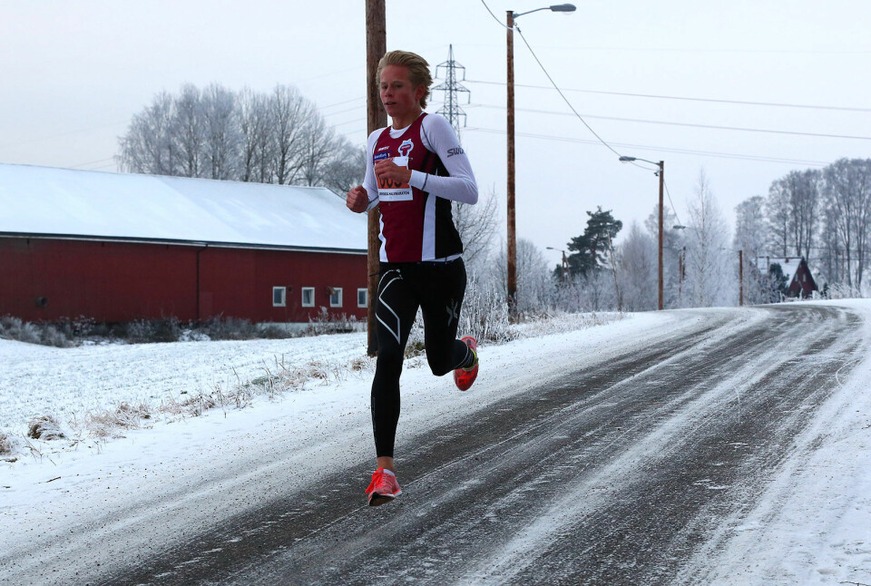 Ole-Petter Fjeld i klar ledelse fra start til mål lørdag. (Foto: Bjørn Hytjanstorp) Ole-Petter Fjeld i klar ledelse fra start til mål lørdag. (Foto: Bjørn Hytjanstorp)