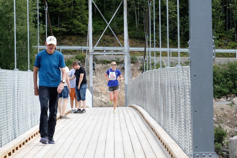 Mina Nerhagen mot mål som vinner av 2018-utgaven av Strandvoldrunden. Mina Nerhagen mot mål som vinner av 2018-utgaven av Strandvoldrunden.