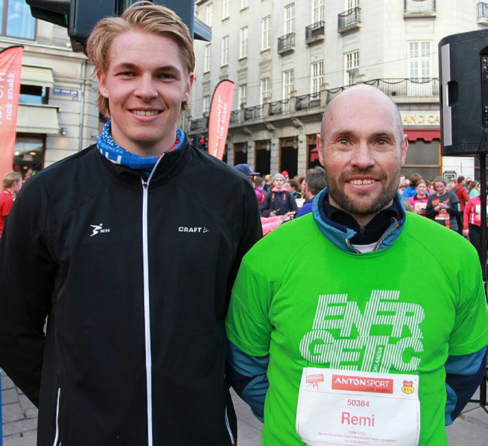 Pernille Antonsen og Hallvard Nilsen vant 5 km i Sentrumsløpet 5km_premier_som_nr2_og3_Remi_Andersen_th_og_Haavard_Berggaard_LarsenA20G0578.jpg