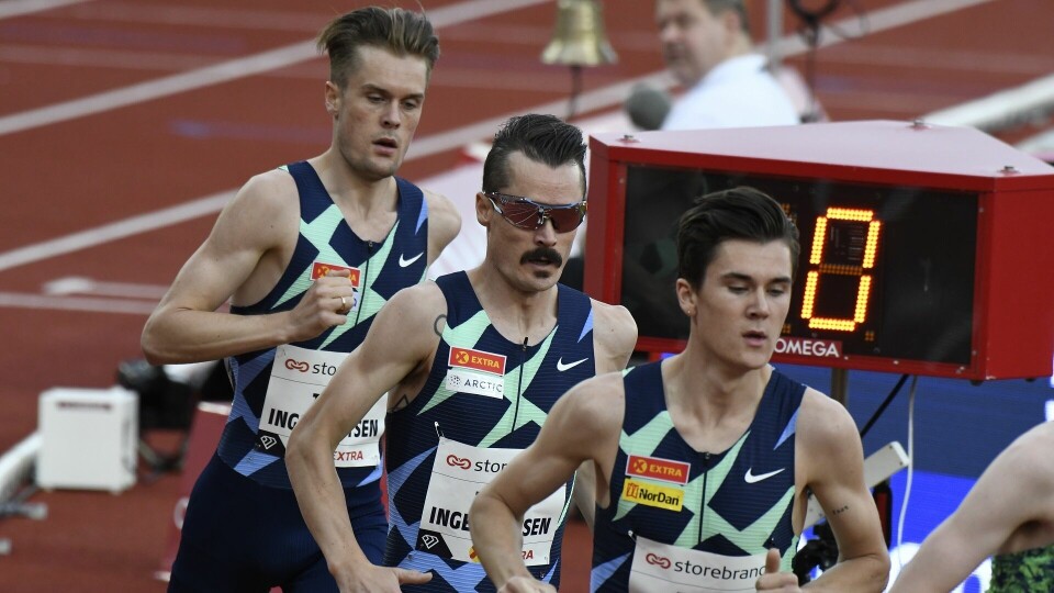 Jakob, Henrik og Filip Ingebrigtsen under Impossible Games på Bislett i 2020 (Foto: Bjørn Johannessen) Jakob, Henrik og Filip Ingebrigtsen under Impossible Games på Bislett i 2020 (Foto: Bjørn Johannessen)