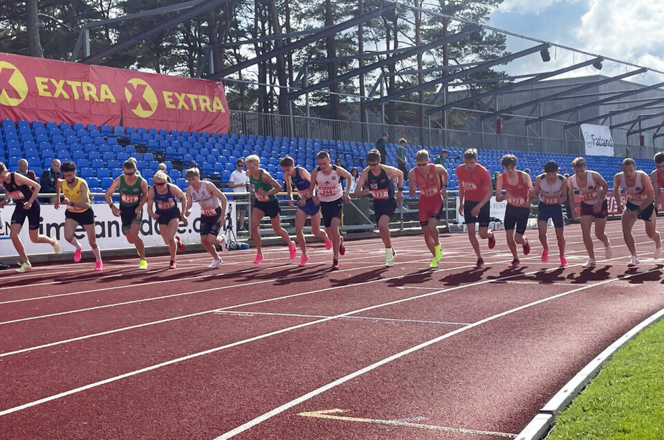 Junior-NM: Vegard Vesterhaug Warnes og Magnus Øyen best på 5000 meter 5000m U23 - Start.jpg
