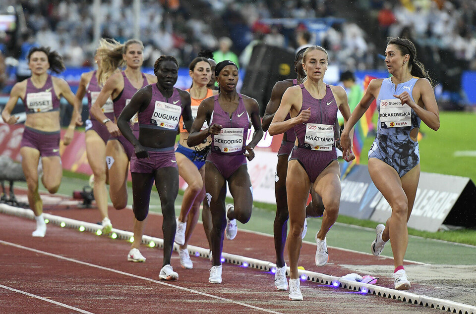 800 m damer ble 'buljongpar' under Bislett Games 800-passering400_50D2663.jpg