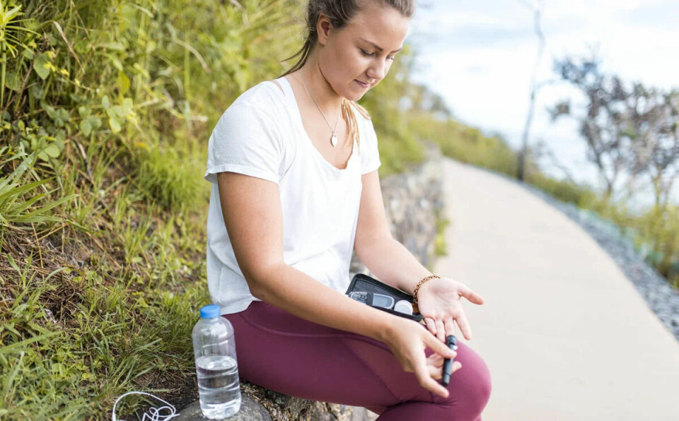 Blodsukkermåling: Det er flere ting å passe når en skal trene dersom en har diabetes. (Foto: iStockphoto) Blodsukkermåling: Det er flere ting å passe når en skal trene dersom en har diabetes. (Foto: iStockphoto)
