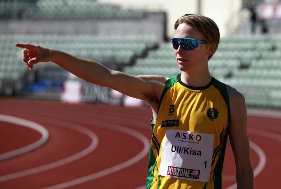 Utøverne er klare for Bislett og jakten på OL-kravet Holmenkollstafetten Bislett - Stafett Menn - Ullensaker/Kisa IL - Fredrik Sandvik