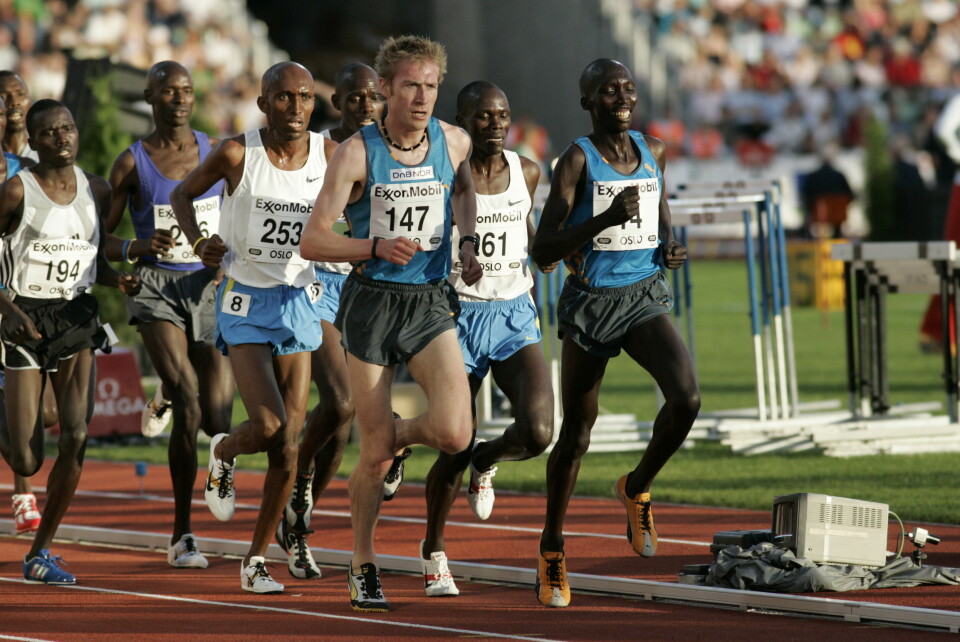 I teten: Marius Bakken tok kampen opp mot de østafrikanske løperne, og hans nordiske rekord på 13.06,39 sto i 15 år før den ble slått av Jakob Ingebrigtsen i juli. (Foto: Per Inge Østmoen) I teten: Marius Bakken tok kampen opp mot de østafrikanske løperne, og hans nordiske rekord på 13.06,39 sto i 15 år før den ble slått av Jakob Ingebrigtsen i juli. (Foto: Per Inge Østmoen)