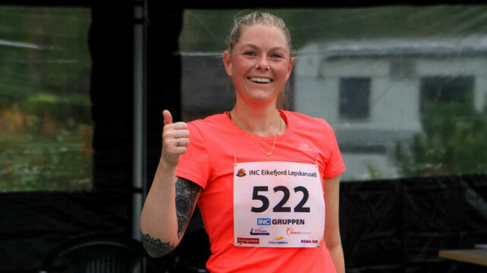 To nye løyperekorder på Eikefjord Maraton Jeanette Kj. Aase - 10 km mosjon.jpg