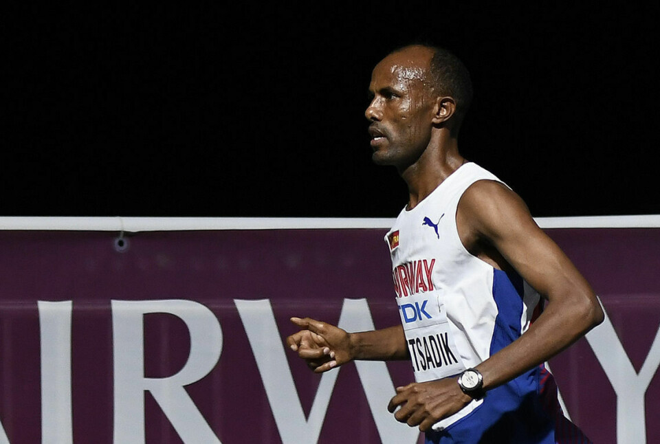 Weldu Negash Gebretsadik løp maraton på 2.13.12 i Battles of the Teams Weldu Negash Gebretsadik leverte et solid løp i den norske landslagsdrakten. (Foto: Bjørn Johannessen)
