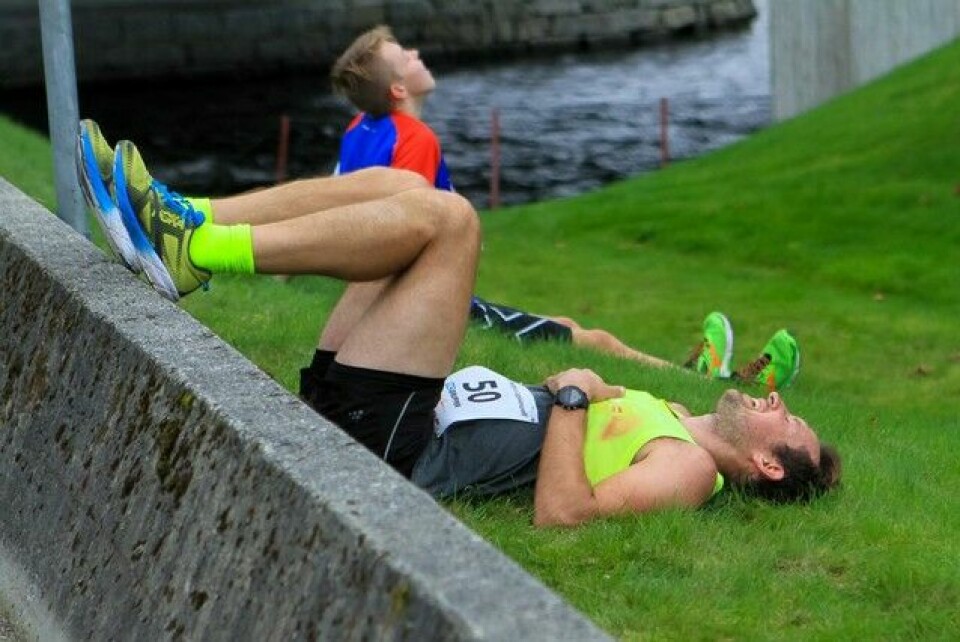 To nye løyperekorder på Eikefjord Maraton Gangsøy slapper av etter Maraton.jpg