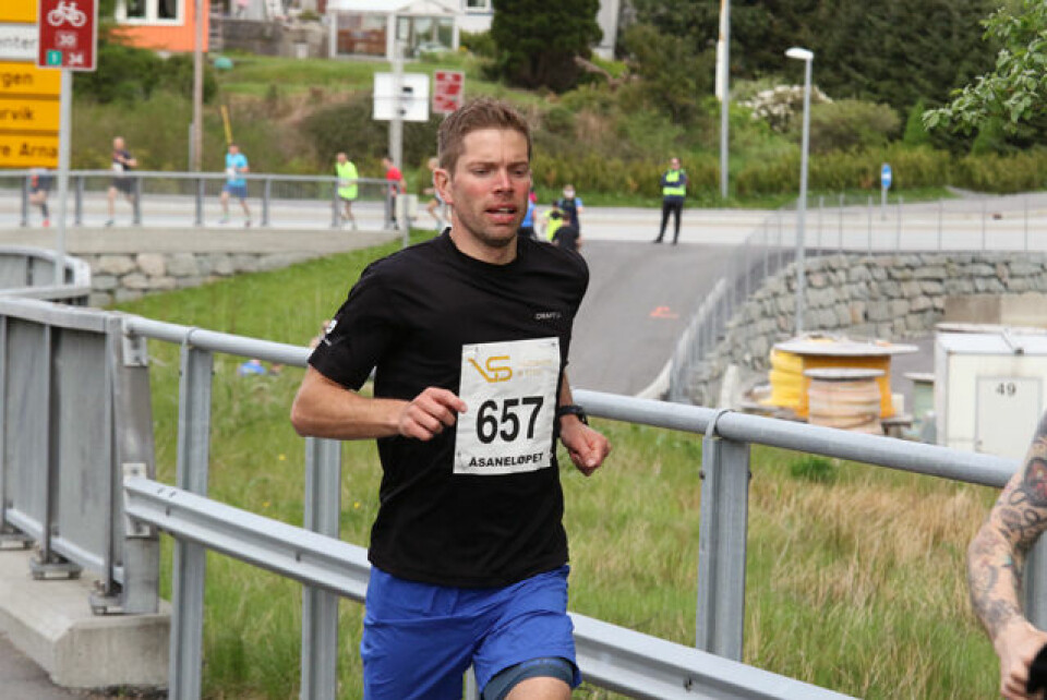 Sondre Øvre-Helland forsvarte seieren i Åsaneløpet 1P1A2443.jpg