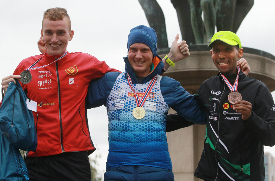 Runa Skrove Falch og Sondre Nordstad Moen tok NM-gullet på halvmaraton Pall_menn_1Sondre_N_Moen_2Marius_Vedvik_3_Frew_Z_Brkineh_2AZ3T8764.jpg
