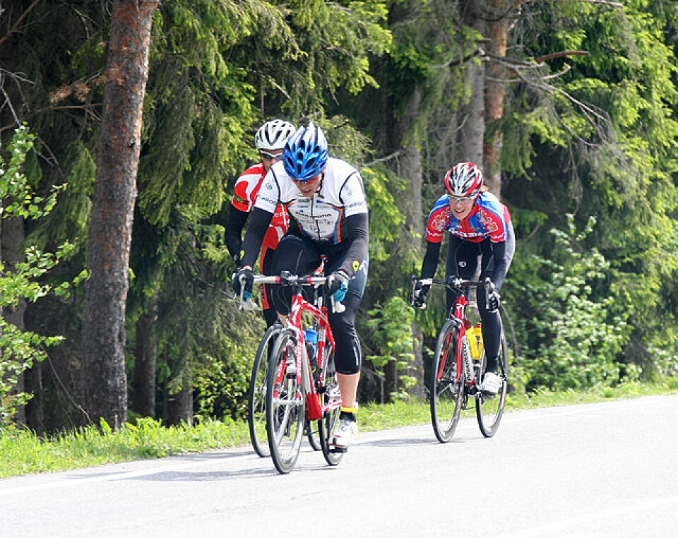 Team Mjøsa raskest i Hamarrittet Marianne_Kalbakken_paa_hjul