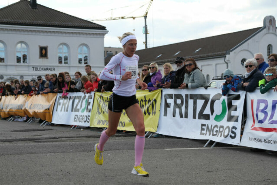 Gunhild Halle Haugen i ensom majestet mot mål i årets Larviksløp Gunhild Halle Haugen i ensom majestet mot mål i årets Larviksløp