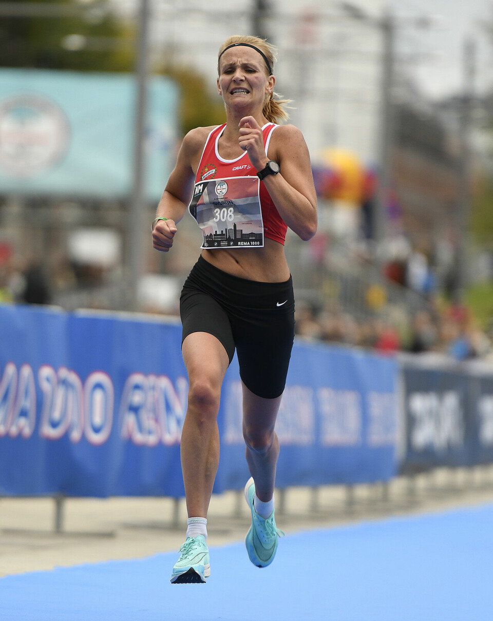 Runa Skrove Falch og Sondre Nordstad Moen tok NM-gullet på halvmaraton NM-Sigrun-Gjolberg_50D7958.jpg