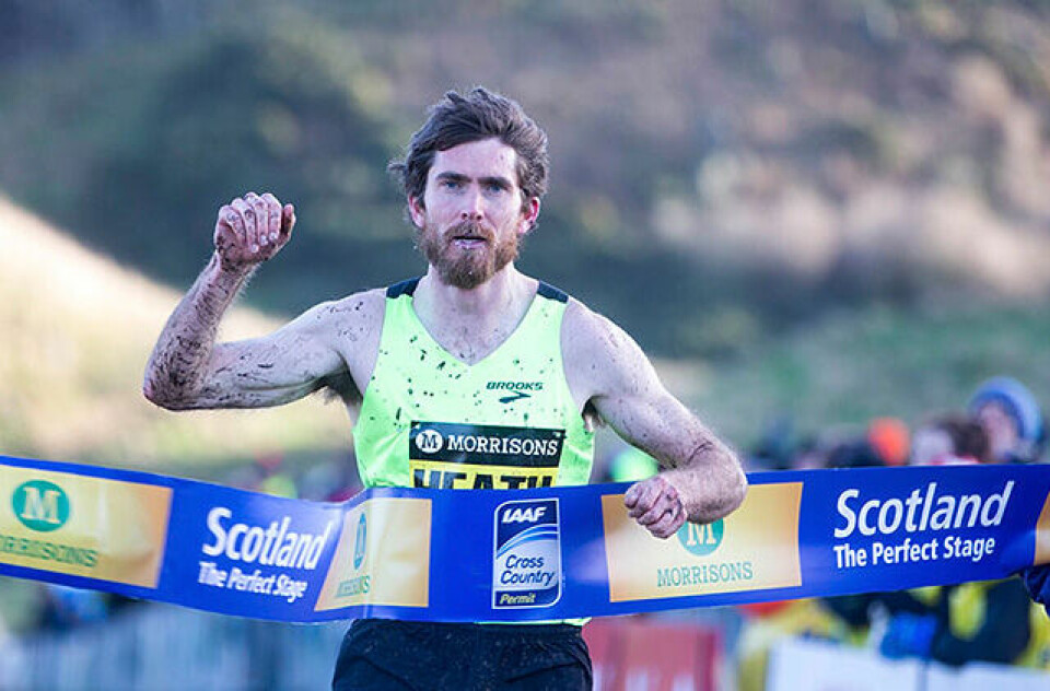 Garrett Heath tok sin tredje strake seier i Great Edinburgh X-Country. Bildet er fra fjorårets løp. (Foto: arrangøren) Garrett Heath tok sin tredje strake seier i Great Edinburgh X-Country. Bildet er fra fjorårets løp. (Foto: arrangøren)