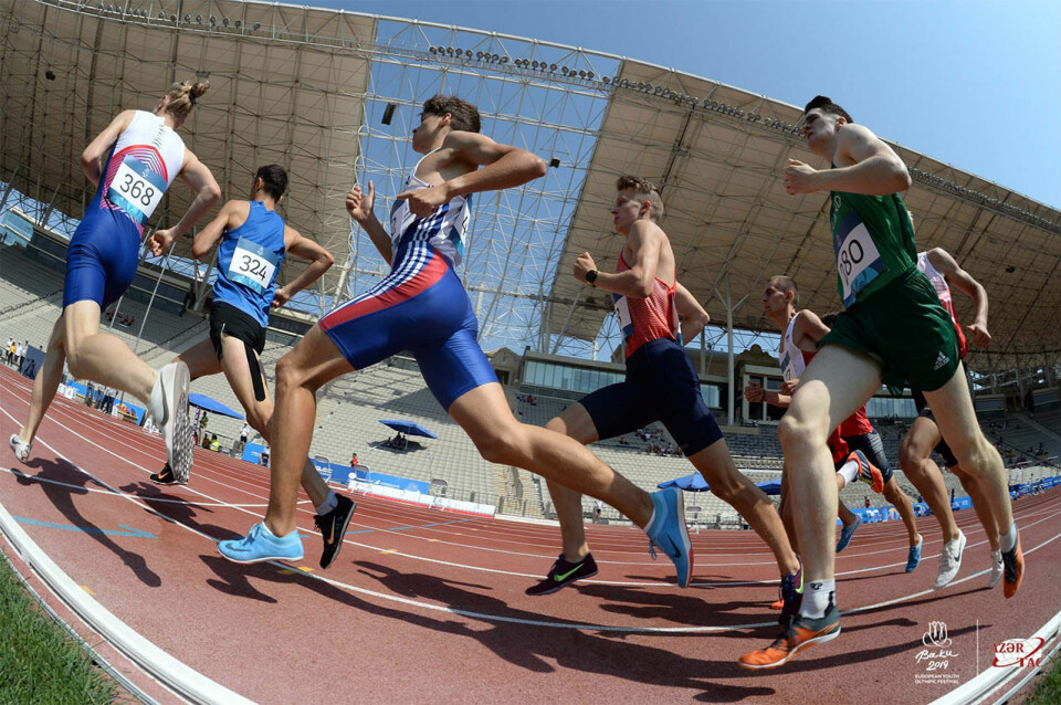 Tobias Grønstad (med startnummer 368) tok seg greit til finalen på 800 m. (Foto: EYOF) Tobias Grønstad (med startnummer 368) tok seg greit til finalen på 800 m. (Foto: EYOF)