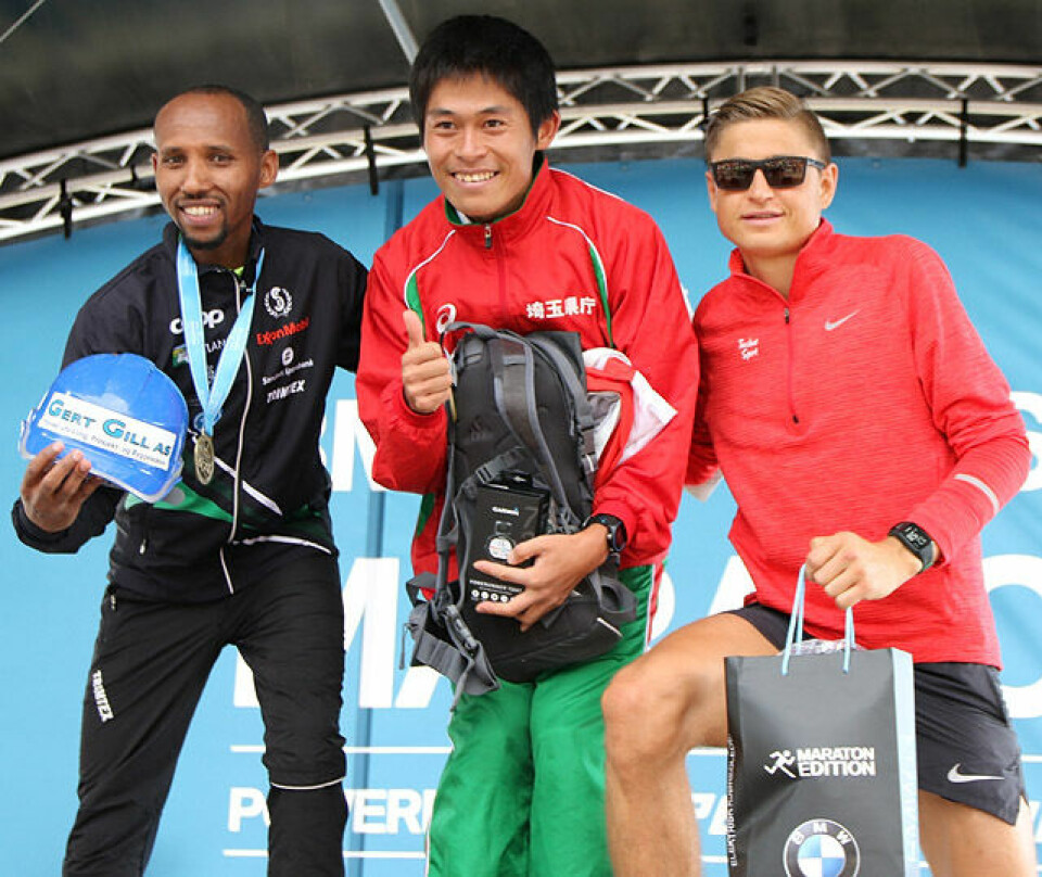 Yuki Kawauchi og Hilde Aders vant Oslo Maraton Herrepallen_tett_paa_4S7A2930.jpg