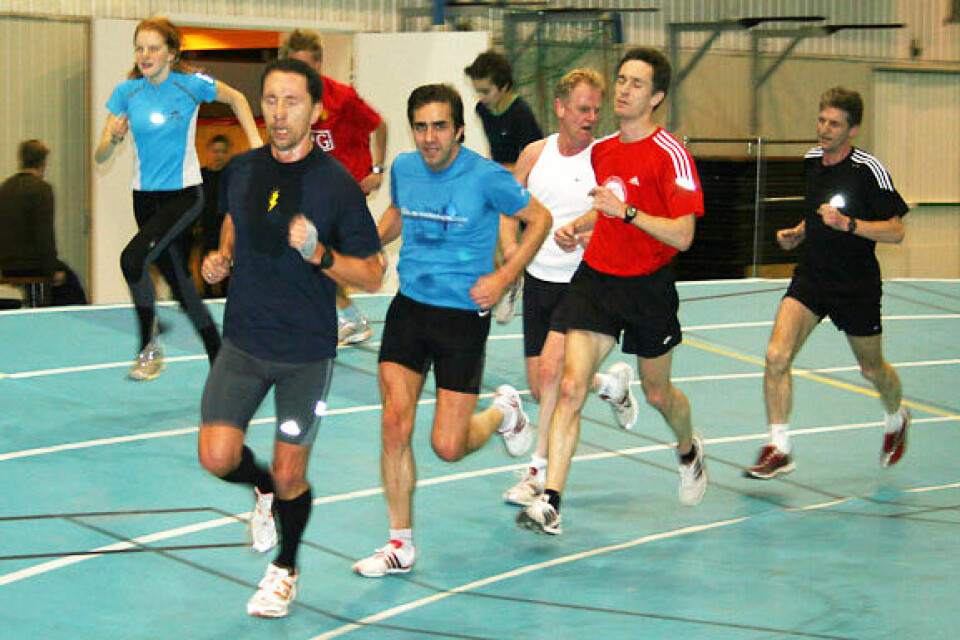 Ola Arne Schlytter med bilde fra treningsøkt i Ekeberghallen 10.januar 2008 Ola Arne Schlytter med bilde fra treningsøkt i Ekeberghallen 10.januar 2008