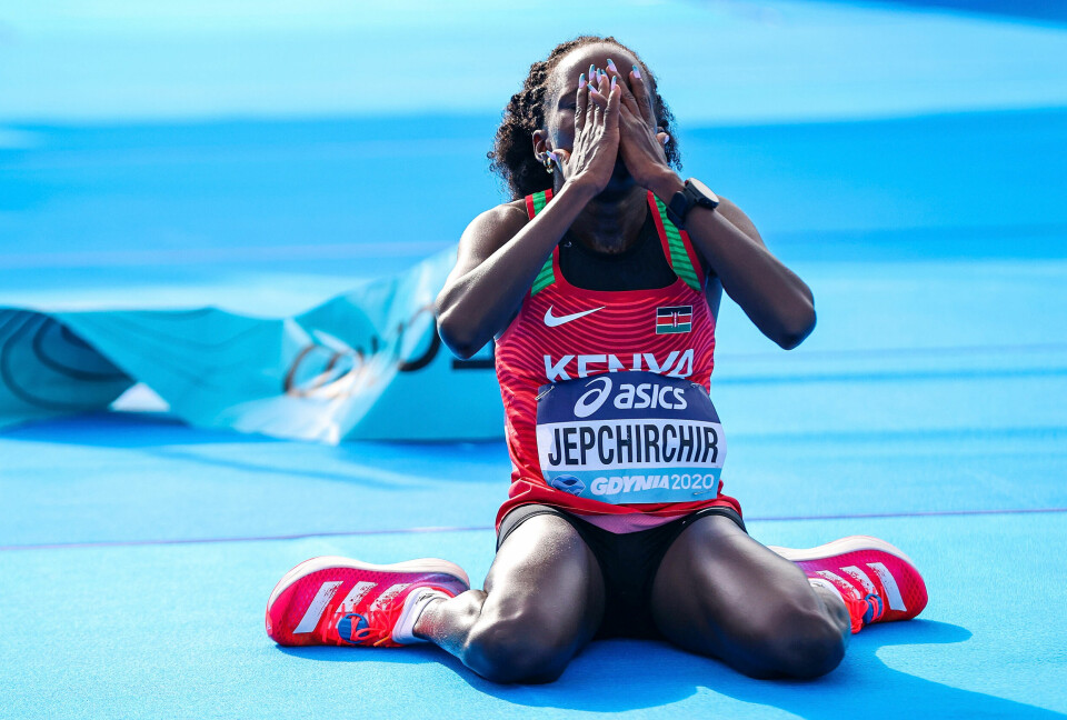 I fjor ble Peres Jepchirchir verdensmester på halvmaraton, og nå ble det olympisk gull på den kenyanske 27-åringen. (Arkivfoto: Dan Vernon for World Athletics) I fjor ble Peres Jepchirchir verdensmester på halvmaraton, og nå ble det olympisk gull på den kenyanske 27-åringen. (Arkivfoto: Dan Vernon for World Athletics)