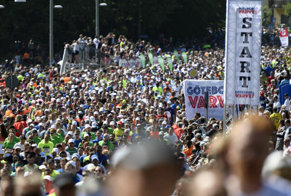 Starten av Göteborgsvarvet er et vakkert skue. (Foto: Bjørn Johannessen) Starten av Göteborgsvarvet er et vakkert skue. (Foto: Bjørn Johannessen)