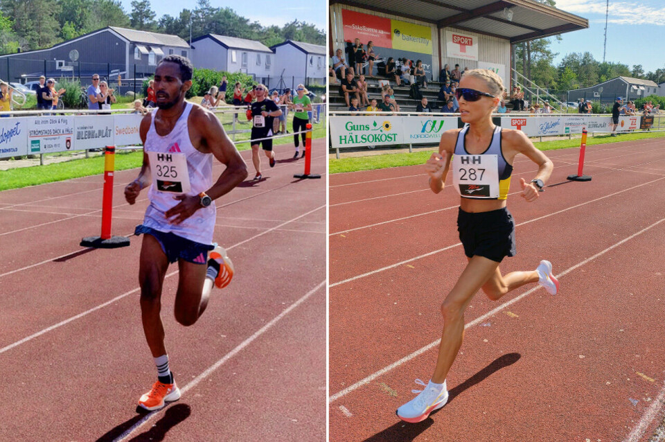 Samuel Tsegay og Angelica Karlsen vant 10 kilometer i Strømstad. (Foto: Roger Christiansen) Samuel Tsegay og Angelica Karlsen vant 10 kilometer i Strømstad. (Foto: Roger Christiansen)