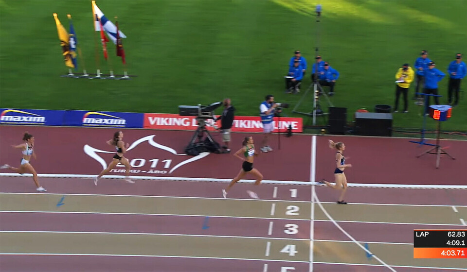 Solid 1500 m-pers av Amalie Sæthen i Paavo Nurmi Games i Finland Amalie_Saeten_maalgang.jpg