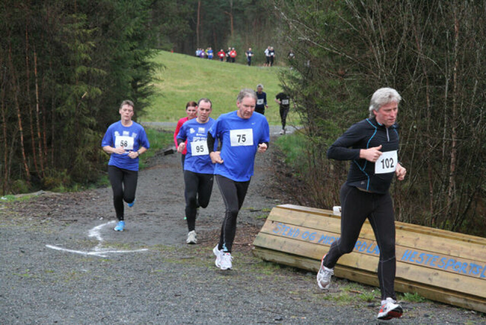 Lett regn over Hordnesskogen Rundt.