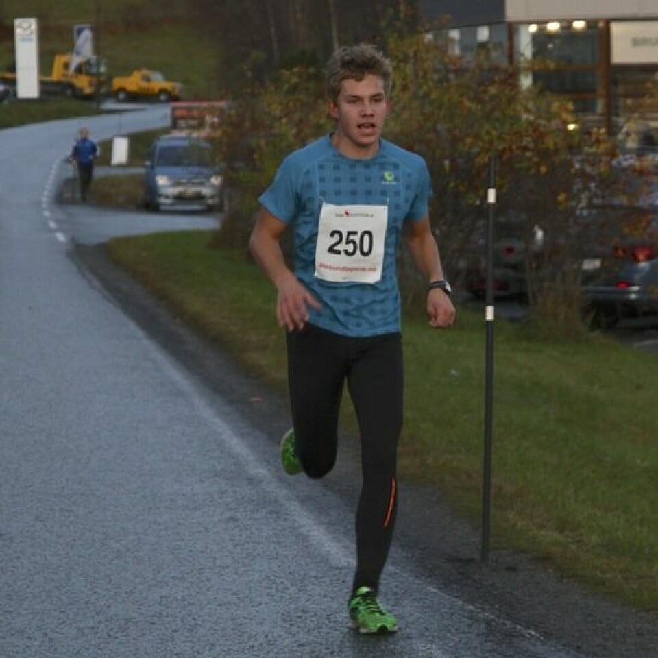 Rekorddeltaking i vinterløp i Ålesund Iver_Matias_Linge_Glomnes