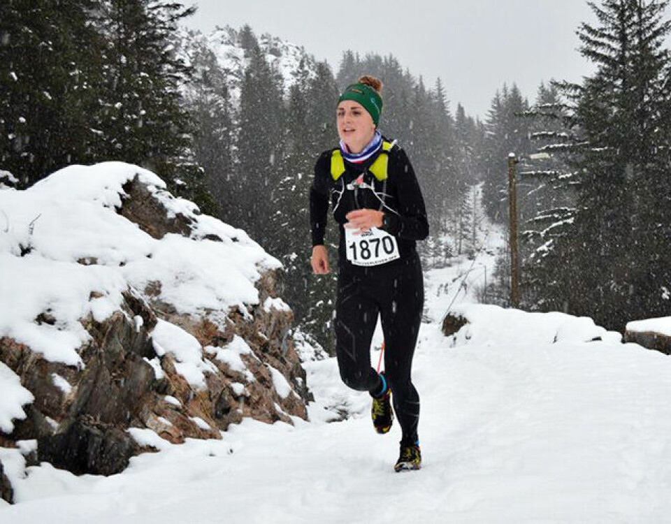 2. løp til Blåmanen i Bergen på snøføre 640_Nr1 Dame_KristineFjellanger.Foto Hanne Liland.jpg