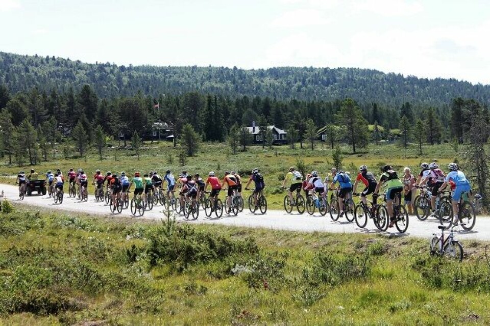 Kvamsfjellet i en fantastisk ramme kallet for vel 400 syklister lørdag. (Arrangørfoto) Kvamsfjellet i en fantastisk ramme kallet for vel 400 syklister lørdag. (Arrangørfoto)