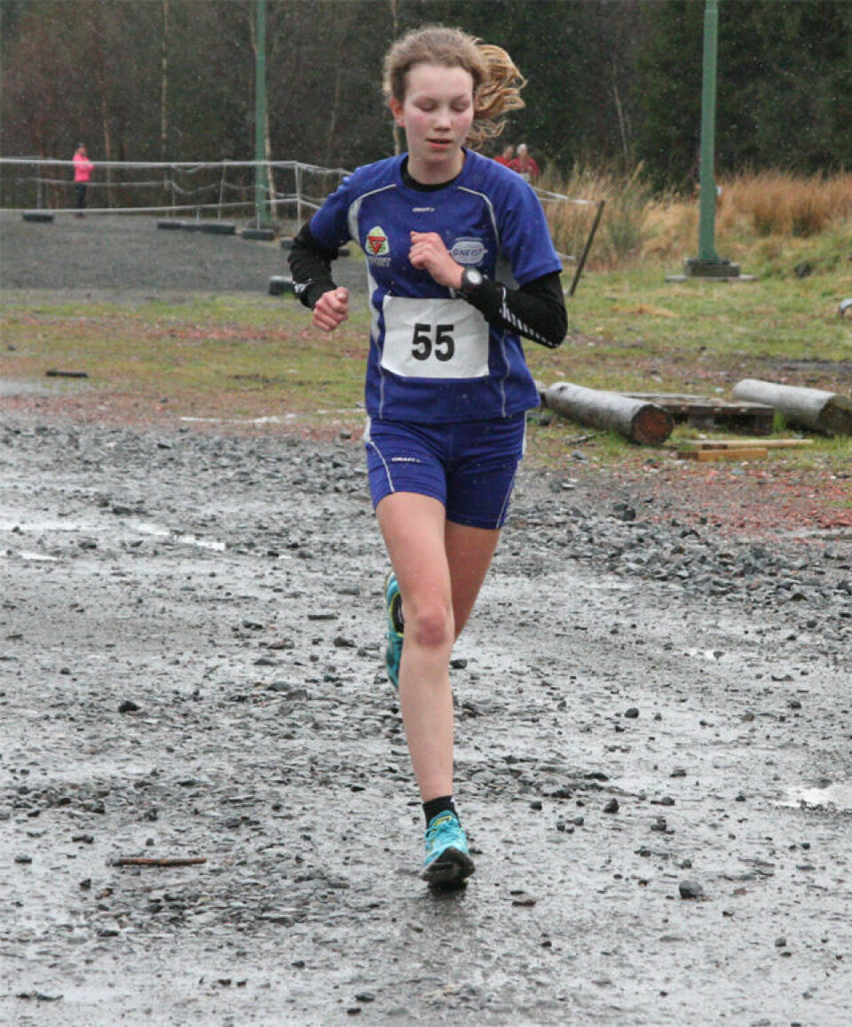 Lett regn over Hordnesskogen Rundt.