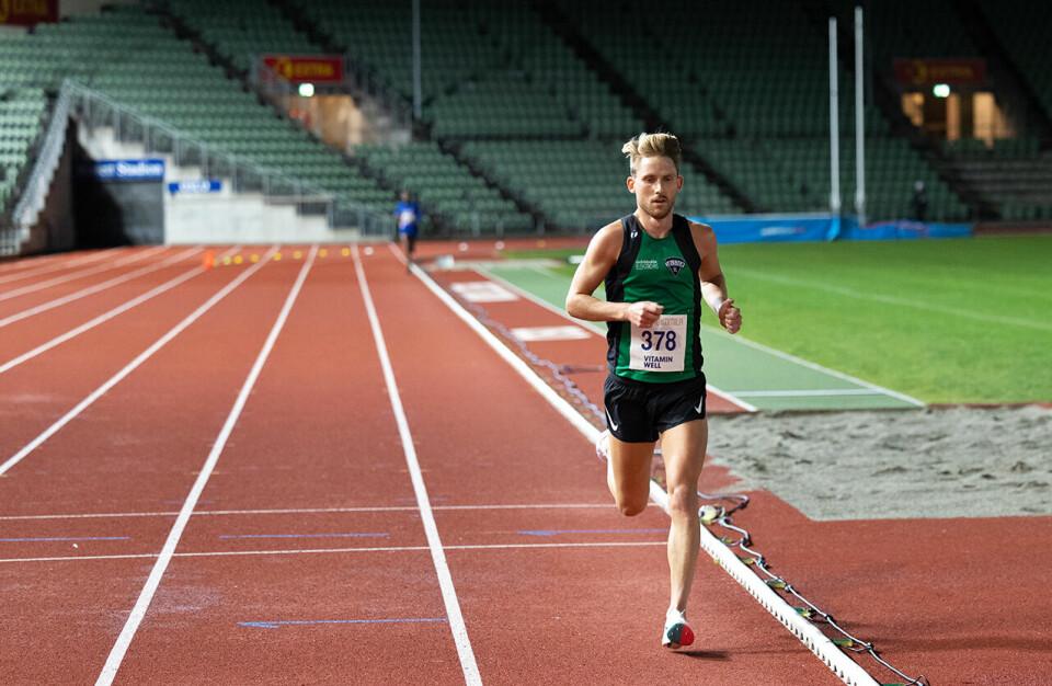 På Bislett: Eivind Øygard spring på høgt nivå enten det handlar om bane-, gate- eller terrengløp. (Foto: Samuel Hafsahl) Eivind Øygard