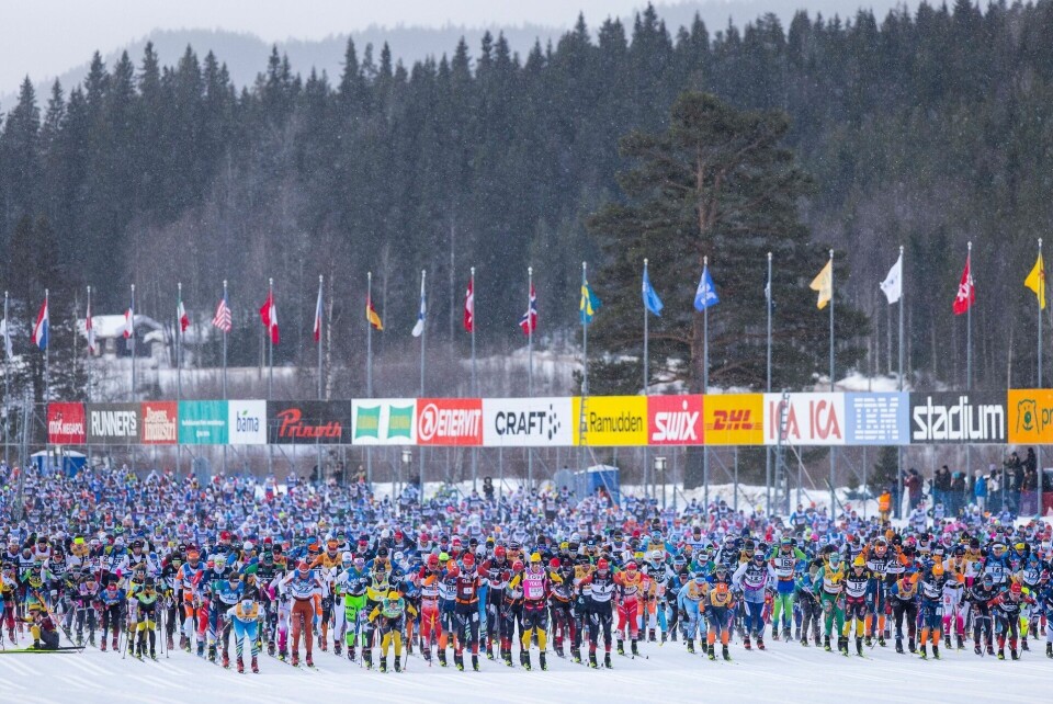 Vasalopp-starten 2023. (Foto: Nisse Schmidt/Vasaloppet) Vasalopp-starten 2023. (Foto: Vasaloppet)