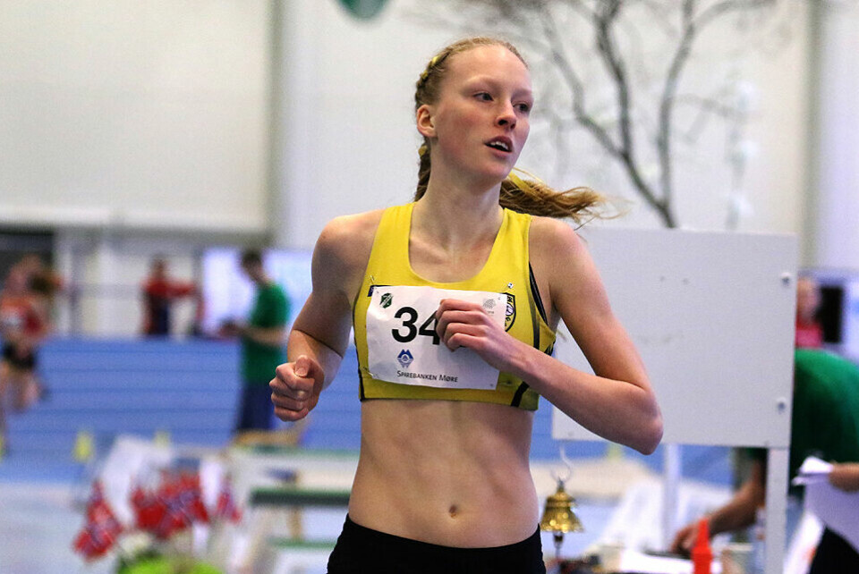 Grethe Tyldum kan nå kalle seg ungdomsmester på 1500 meter Grethe Tyldum kan nå kalle seg ungdomsmester på 1500 meter