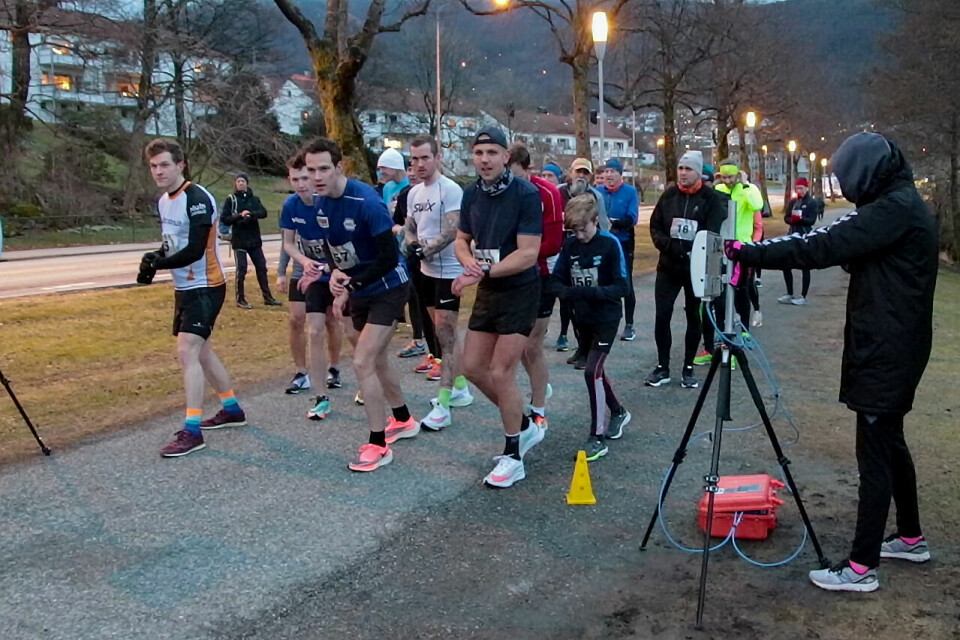 Klar for start på det nye startstedet langs turveien rundt Tveitevannet. (Foto: Arne Dag Myking) Klar for start på det nye startstedet langs turveien rundt Tveitevannet. (Foto: Arne Dag Myking)