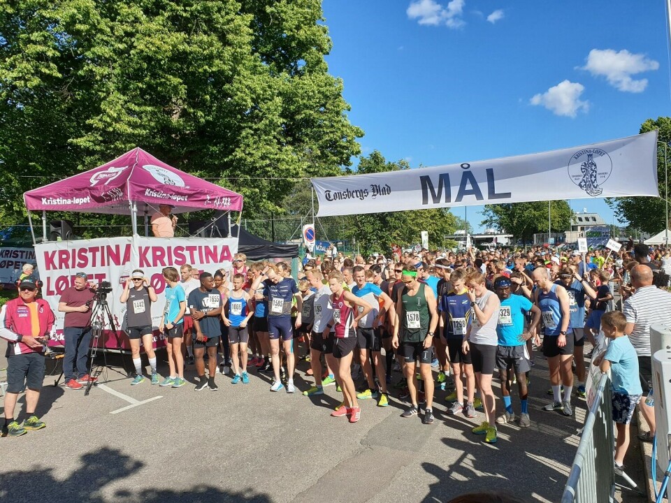Like før start på 5 km. (Foto: Rune Øverland/Tønsberg friidrettsklubb) Like før start på 5 km. (Foto: Rune Øverland/Tønsberg friidrettsklubb)