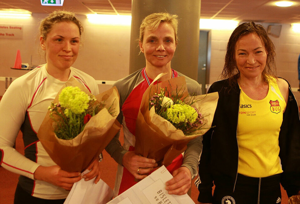 Pallen i kvinneklassen med Hanna Sæverås Breivold, Mona Grindberg og Kristine Beate Walhovd. (Foto: Kjell Vigestad) Pallen i kvinneklassen med Hanna Sæverås Breivold, Mona Grindberg og Kristine Beate Walhovd. (Foto: Kjell Vigestad)
