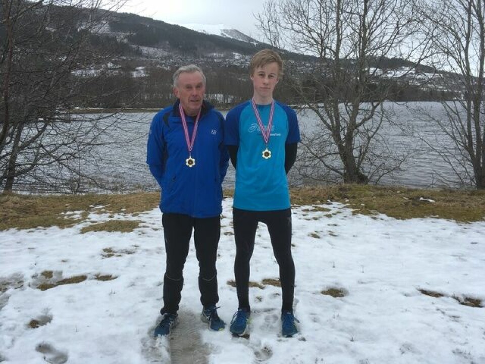 Anders Skar og Agnieszka Papierska raskest rundt Rotevatnet Medalje Knut Innselset og Daniel Auflem Eikaas.jpg