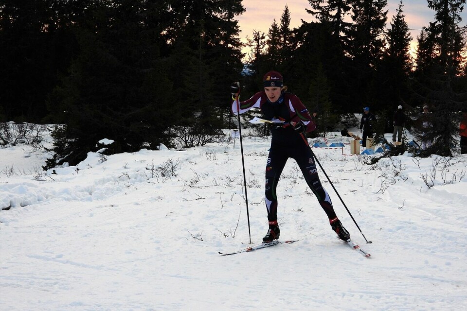 Jørgen Baklid og Judita Traubaite vant mellomdistansen i ski-O på Sjusjøen søndag Eskil Fr¢island Vang OL nr 2 på mellomdistansen i H21.jpg