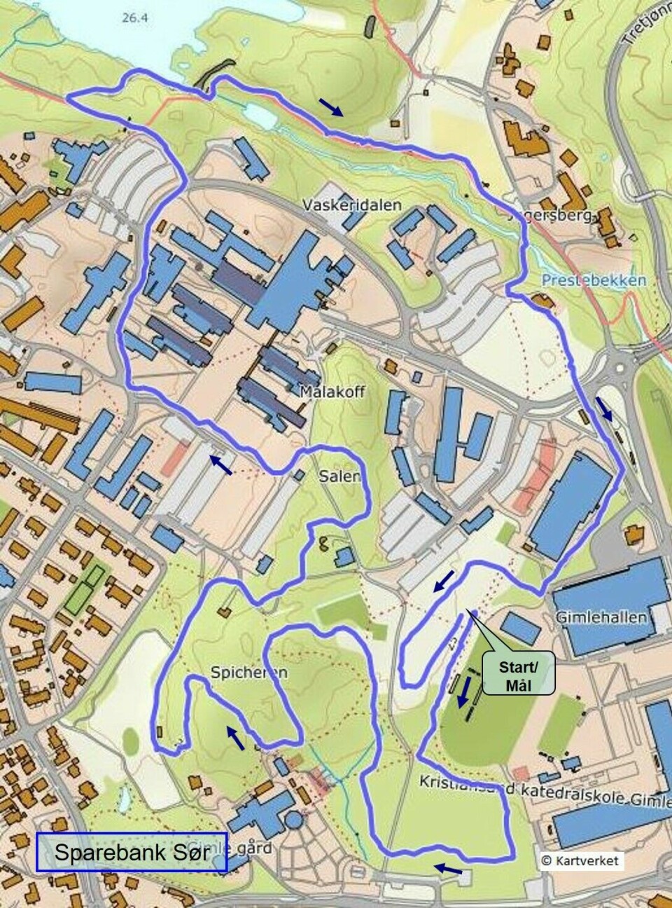 Terrengkarusellen i Kristiansand starter denne uka Kart - karuselløp no 1 - Gimlebanen (ny).jpg