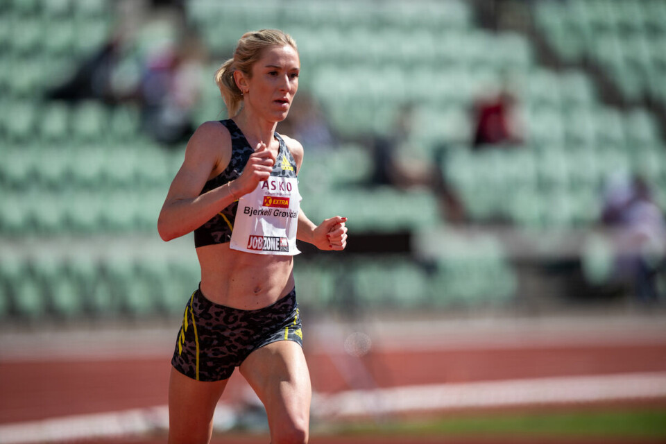 Karoline Bjerkeli Grøvdal med komfortabel seier på Bislett. (Foto: Samuel Hafsahl) Karoline Bjerkeli Grøvdal med komfortabel seier på Bislett. (Foto: Samuel Hafsahl)