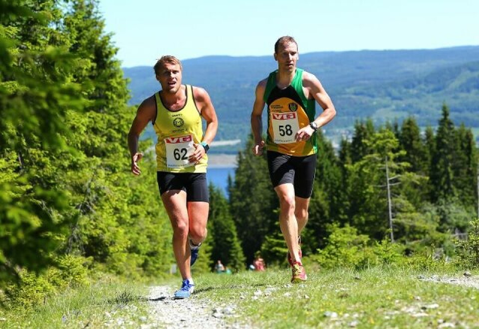 Kristian Monsen og Ulrik Lolland underveis før Monsen dro i fra (foto: Bjørn Hytjanstorp). Kristian Monsen og Ulrik Lolland underveis før Monsen dro i fra (foto: Bjørn Hytjanstorp).