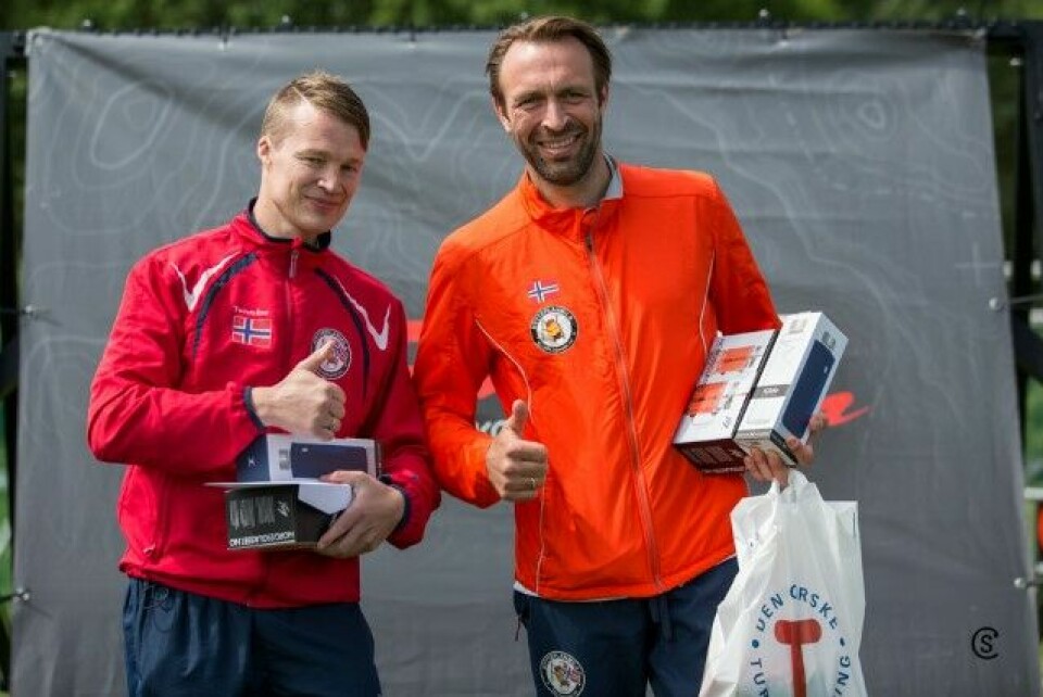 Ståle Wenstad Aas og Hans Edgard Rakeie samlet 1879 poeng i Nordmarka på 24 timer og ble klare vinner av Hardhausen. (Foto: Sylvain Cavatz) Ståle Wenstad Aas og Hans Edgard Rakeie samlet 1879 poeng i Nordmarka på 24 timer og ble klare vinner av Hardhausen. (Foto: Sylvain Cavatz)
