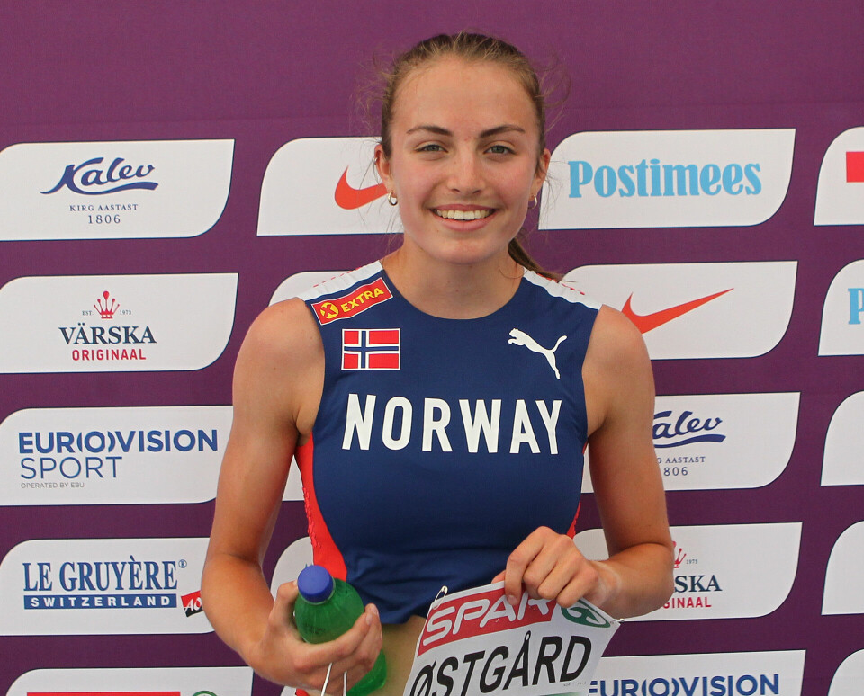 Ingeborg Østgård etter gullet i U20-EM i Tallinn i fjor sommer. (Foto: Kjell Vigestad) Ingeborg Østgård etter gullet i U20-EM i Tallinn i fjor sommer. (Foto: Kjell Vigestad)