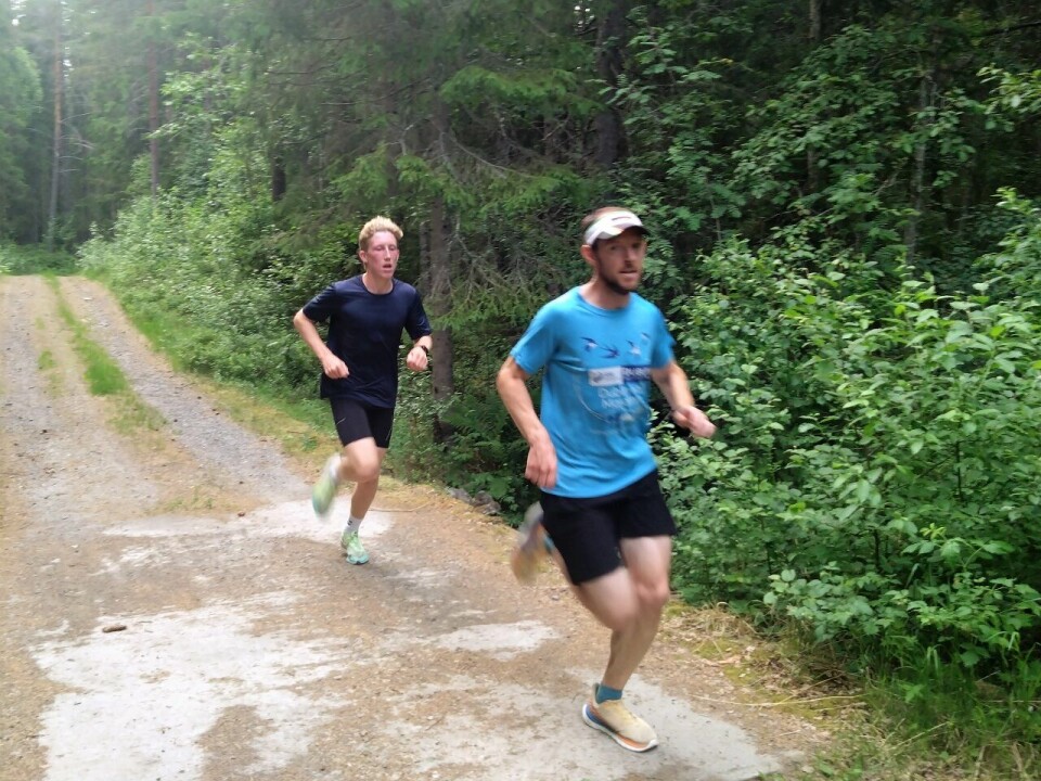 Stavåsen Kvartmaraton avsluttet vårsesongen i Elverum Roaa O'Donnell og Eirik Stabekk Klingen.jpg