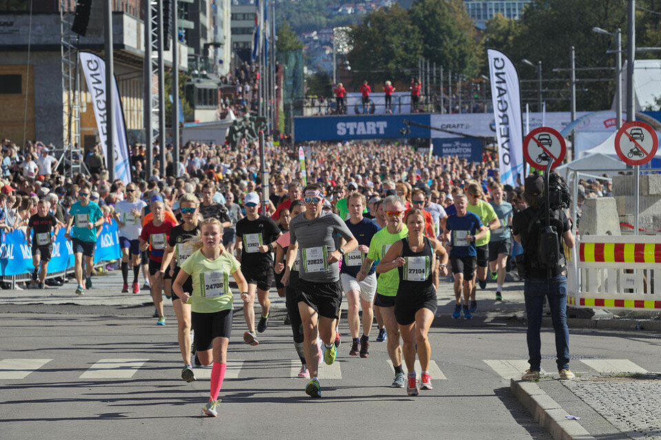 Fra Oslo Maraton og en av startpuljene på halvmaraton som med 9600 fullførende var det norske halvmaratonløpet som hadde flest deltagere i fjor (Foto: Per Inge Østmoen) Fra Oslo Maraton og en av startpuljene på halvmaraton som med 9600 fullførende var det norske halvmaratonløpet som hadde flest deltagere i fjor (Foto: Per Inge Østmoen)