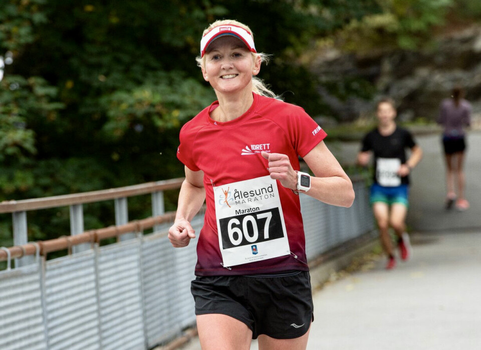 Endelig blei det maraton i Ålesund Sentrum Maraton_Louise_Skak