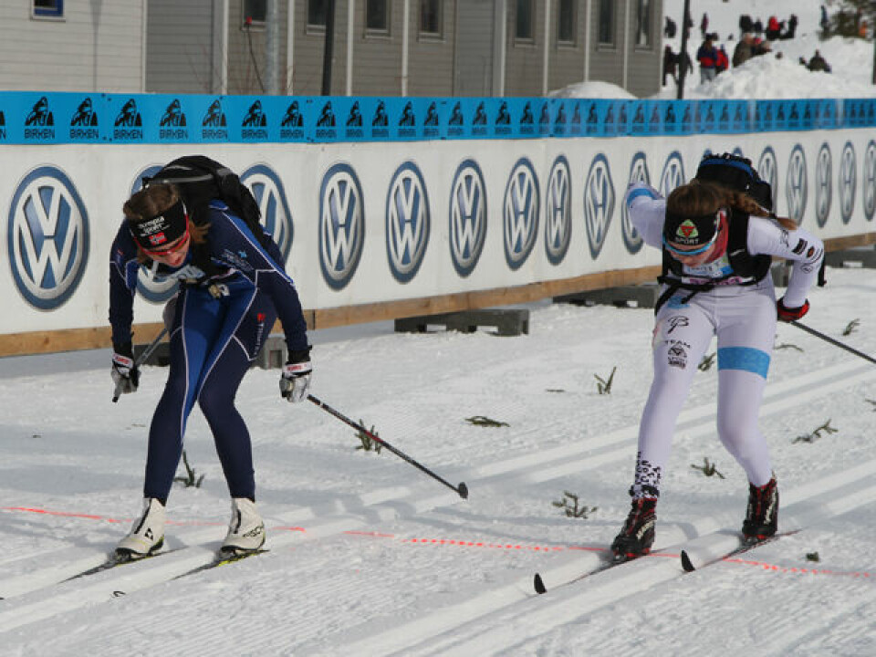 Rekord i UngdomsBirken - 2452 i mål på Birkebeineren skistadion UBirk-051_J16_spurtom2plass.jpg